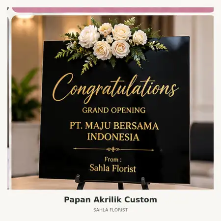 Papan Bunga Akrilik Serang